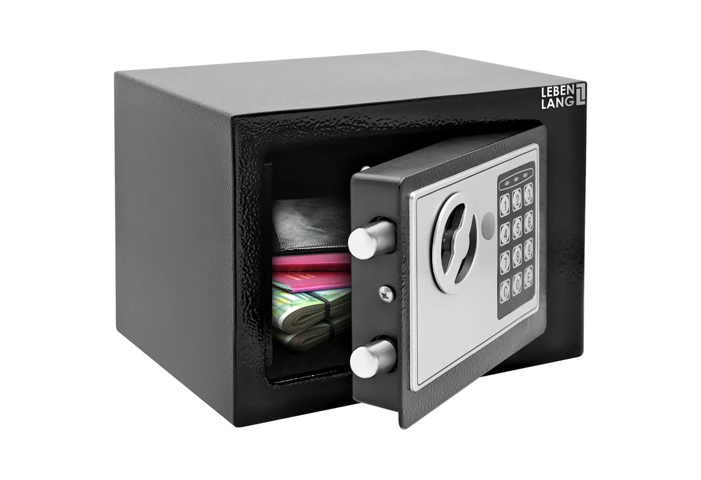 Lebenlang Tresor 5L Elektronischer Safe Schwarz mit Doppelverriegelung - Bild 2