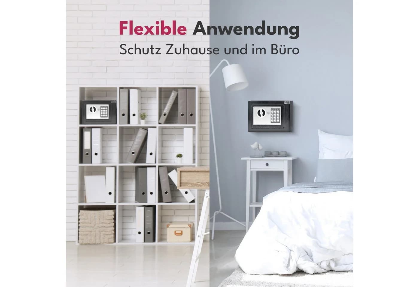 Lebenlang Tresor 5L Elektronischer Safe Schwarz mit Doppelverriegelung - Bild 5