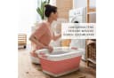 BADIONA Wäschekorb faltbar 2er-Set Grau/Weiß 36L Bild 3