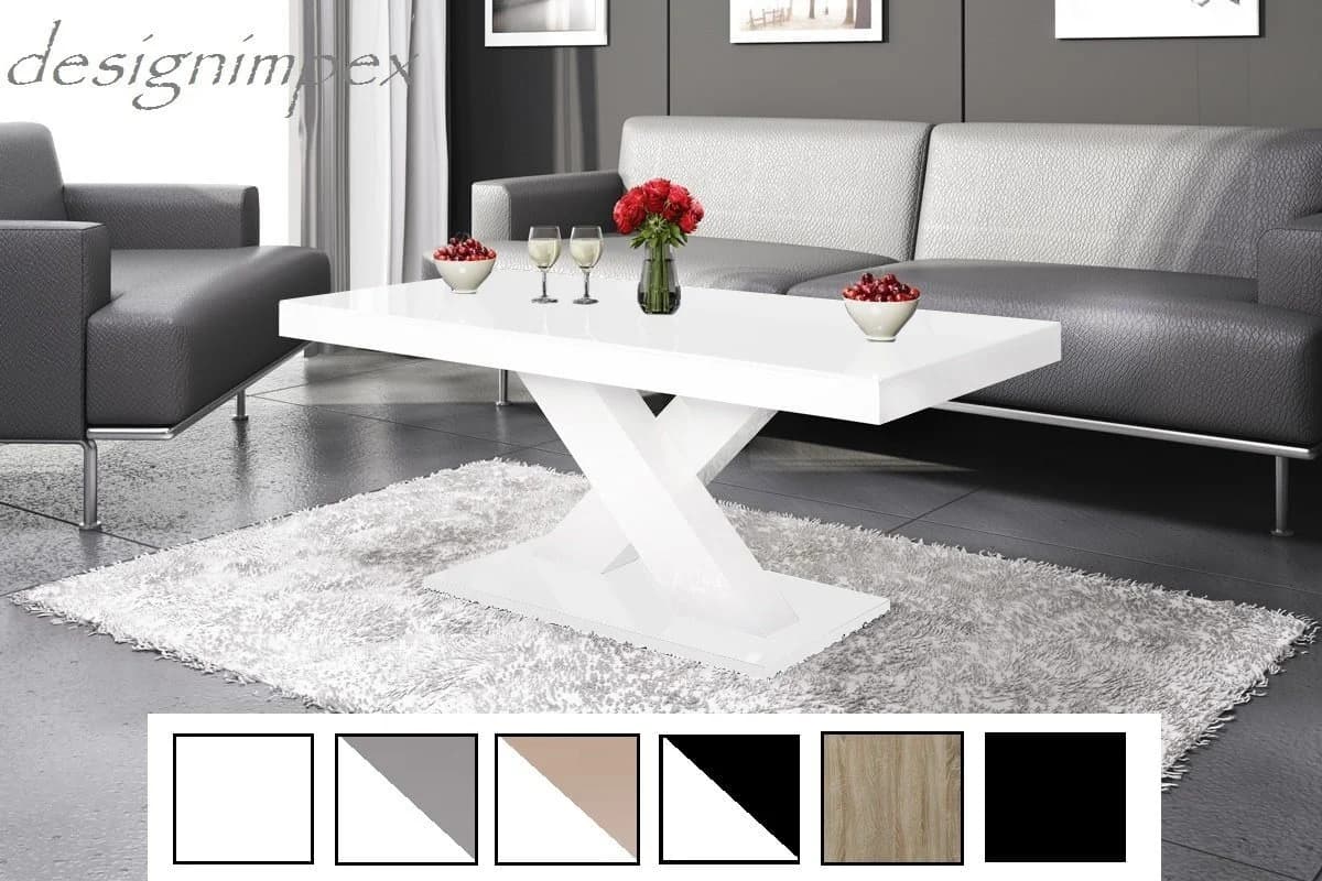 designimpex Couchtisch H-888 Weiß Hochglanz - Bild 2