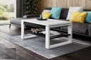 designimpex Multifunktions-Couchtisch Nuo höhenverstellbar Weiß/Anthrazit Bild 1