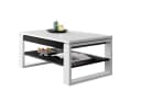 designimpex Multifunktions-Couchtisch Nuo höhenverstellbar Weiß/Anthrazit Bild 2
