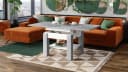 designimpex Couchtisch Cleo Grau Höhenverstellbar Aufklappbar Bild 1
