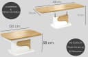 designimpex Couchtisch DA-111 weiß höhenverstellbar ausziehbar Bild 5