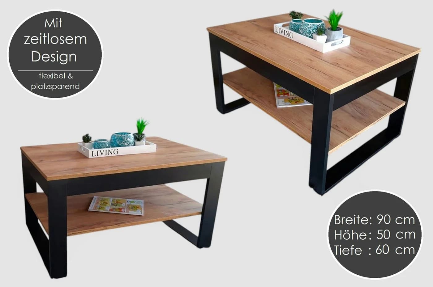 designimpex Couchtisch Design DA-222 Tisch Wohnzimmertisch - Bild 3