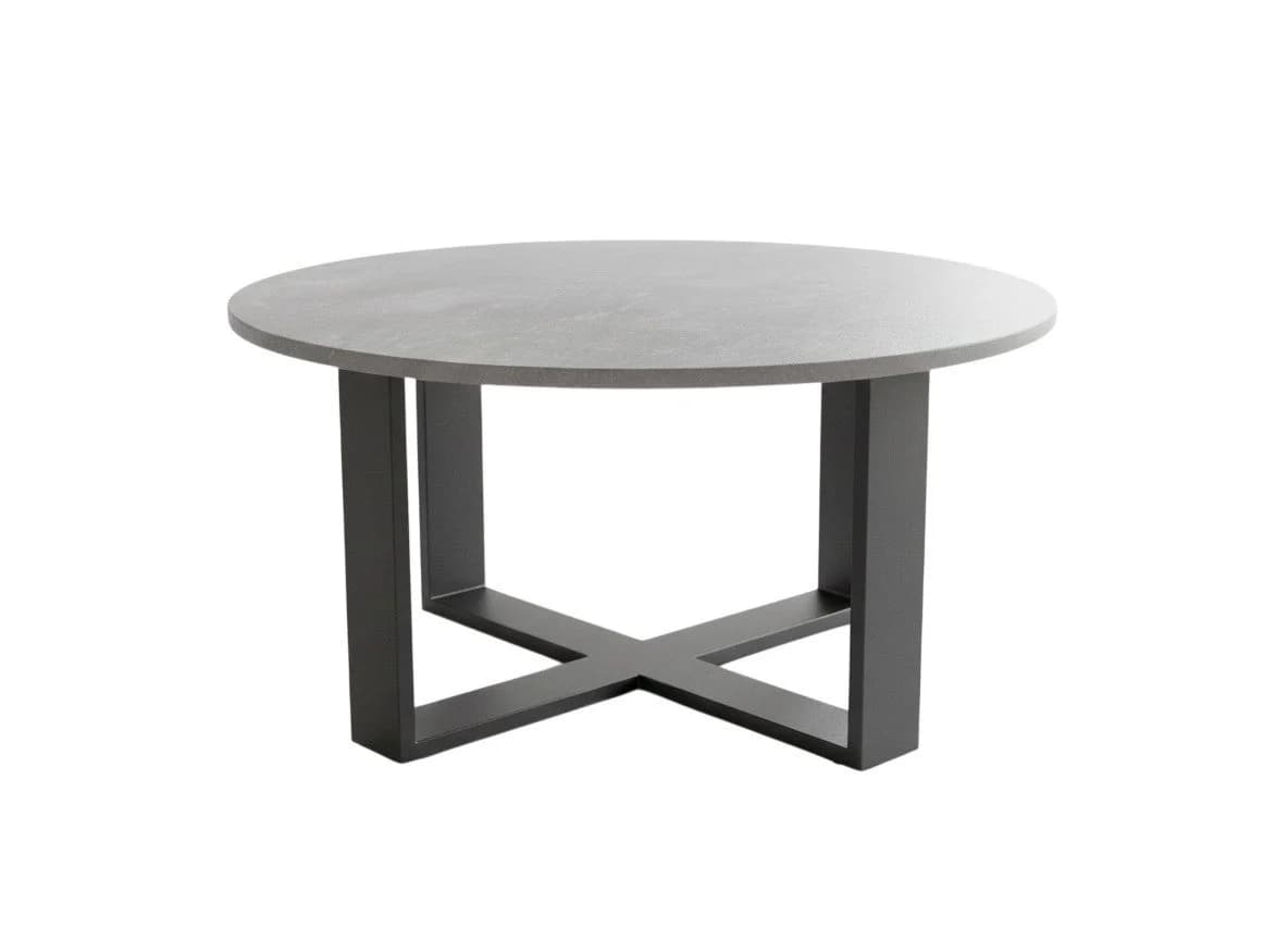 designimpex Couchtisch DA-333 Rund Grau/Schwarz - Bild 2