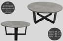 designimpex Couchtisch DA-333 Rund Grau/Schwarz Bild 3