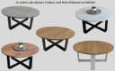 designimpex Couchtisch DA-333 Rund Grau/Schwarz Bild 5