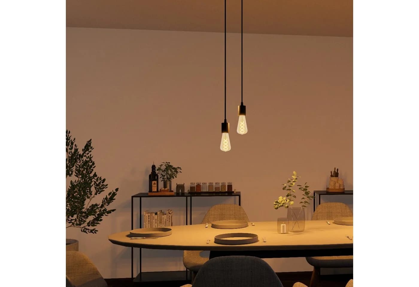 SSC-LUXon PARU Pendelleuchte 2-flammig Schwarz Retro Industrial