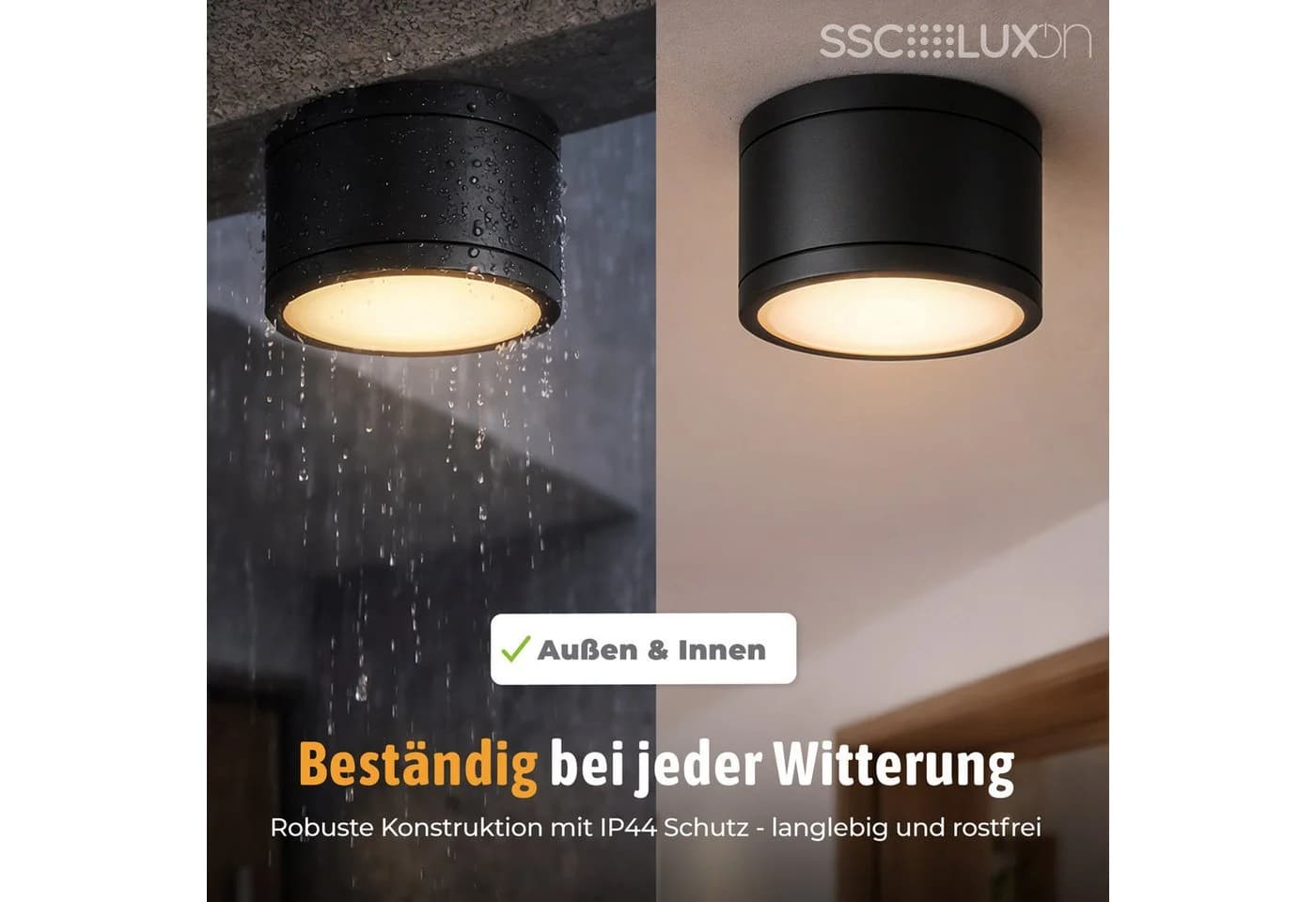 SSC-LUXon CELI-WX LED Aufbauspot Schwarz IP44 3CCT - Bild 4