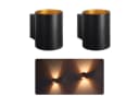 SSC-LUXon TUANI Wandleuchte Schwarz/Gold G9 Up & Down Bild 2