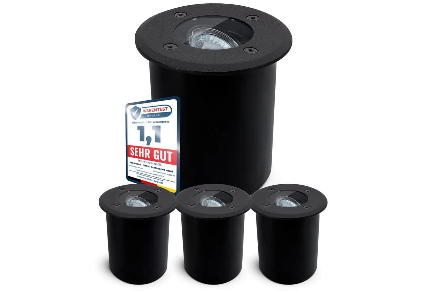 SSC-LUXon LED Gartenstrahler JUAVI Bodeneinbauleuchte IP67 schwarz rund - Bild 2