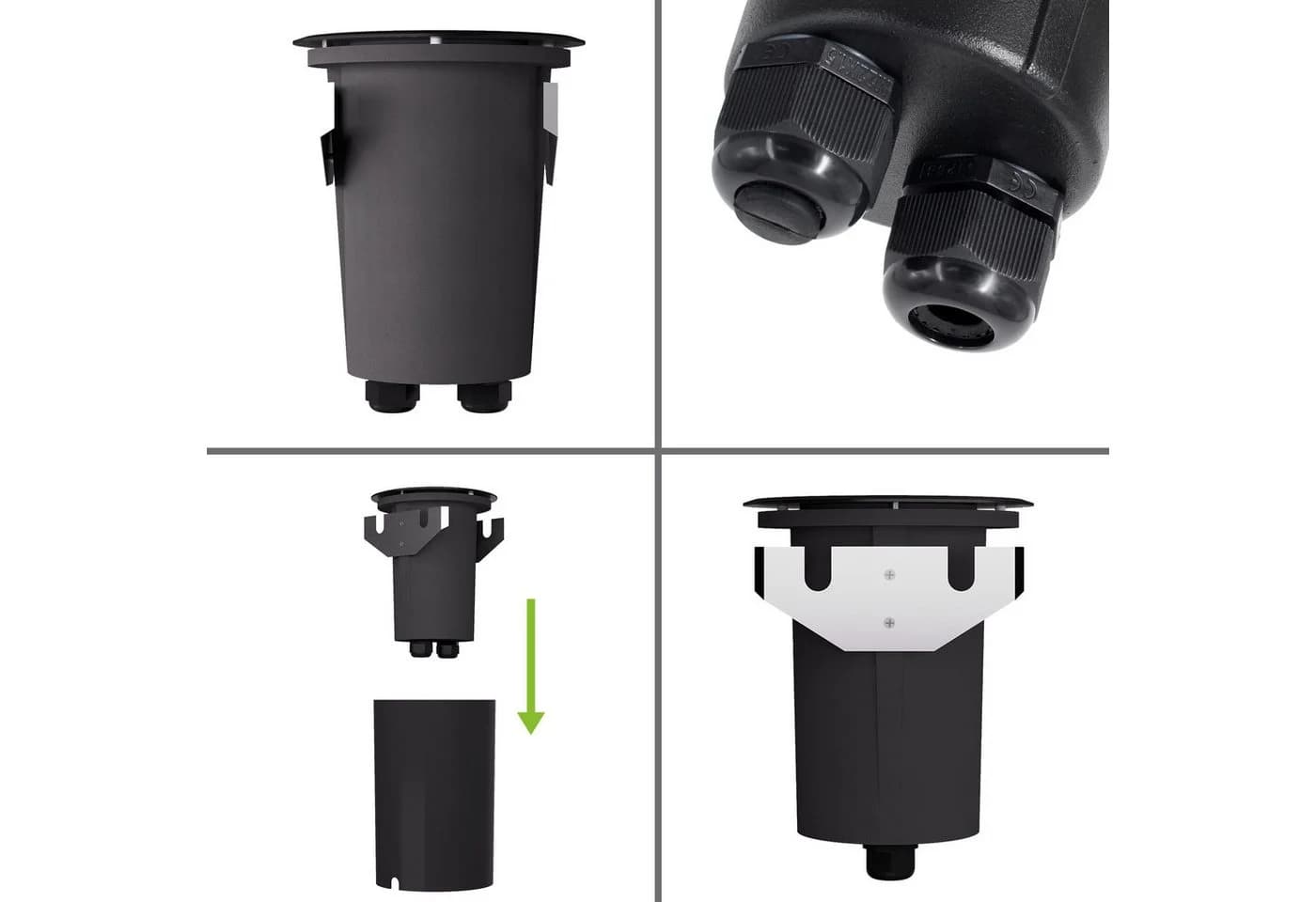 SSC-LUXon LED Gartenstrahler JUAVI Bodeneinbauleuchte IP67 schwarz GU10