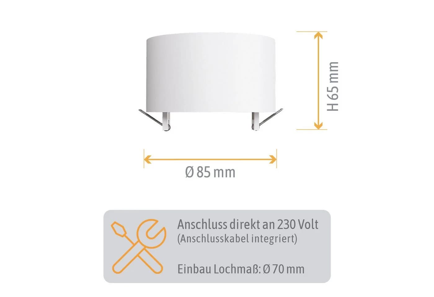SSC-LUXon BAHIO LED Aufbauspot weiß gold dimmbar 3CCT - Bild 5