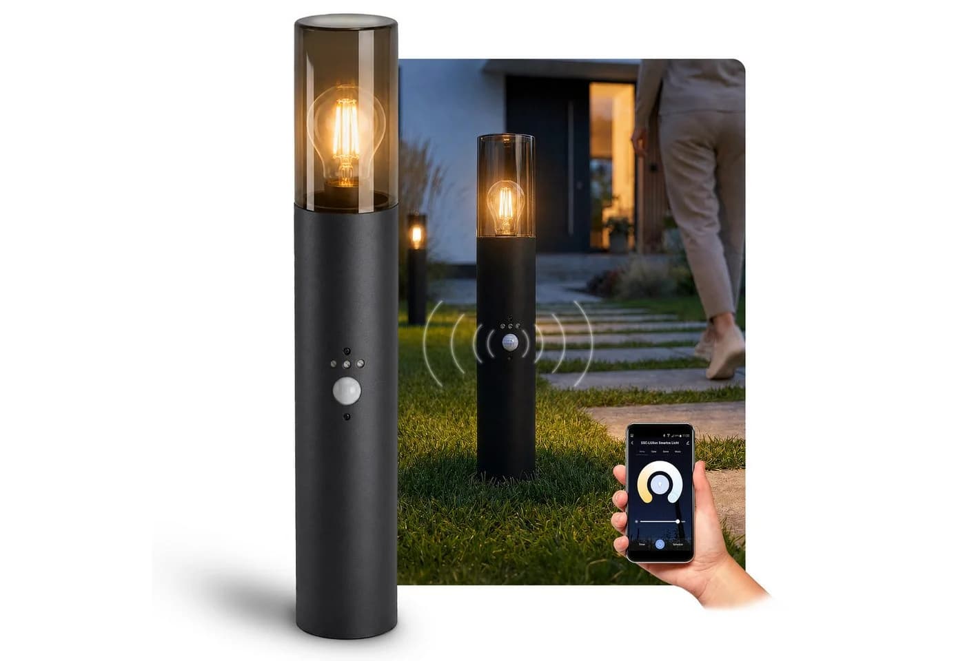 SSC-LUXon VARDA LED Gartenstrahler Schwarz mit Bewegungsmelder Smart WLAN - Bild 2