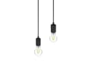 SSC-LUXon LED-Hängeleuchte PARU 2-flammig Schwarz rund LED Glühbirnen E27 warmweiß Bild 1