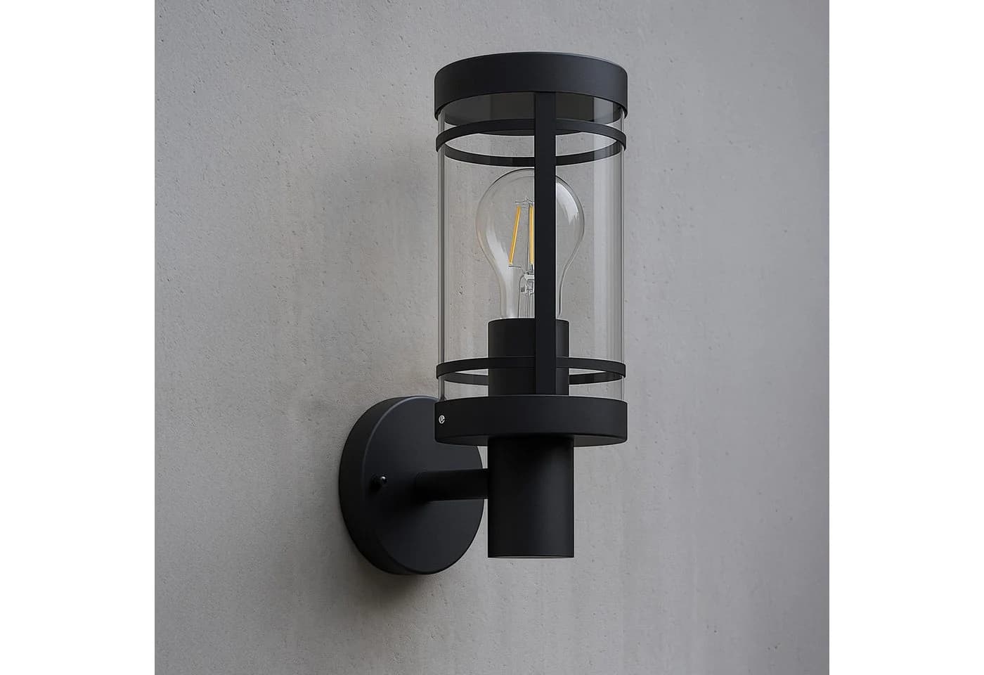 SSC-LUXon LED Außen-Wandleuchte MIENTO Schwarz IP44 Warmweiß - Bild 5