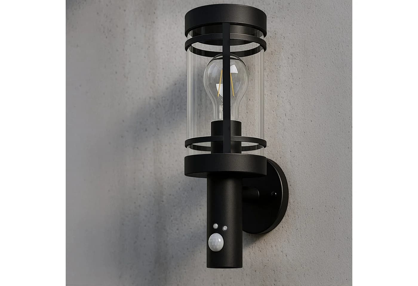 SSC-LUXon LED Außen-Wandleuchte MOVI Schwarz mit Bewegungsmelder IP44 - Bild 5