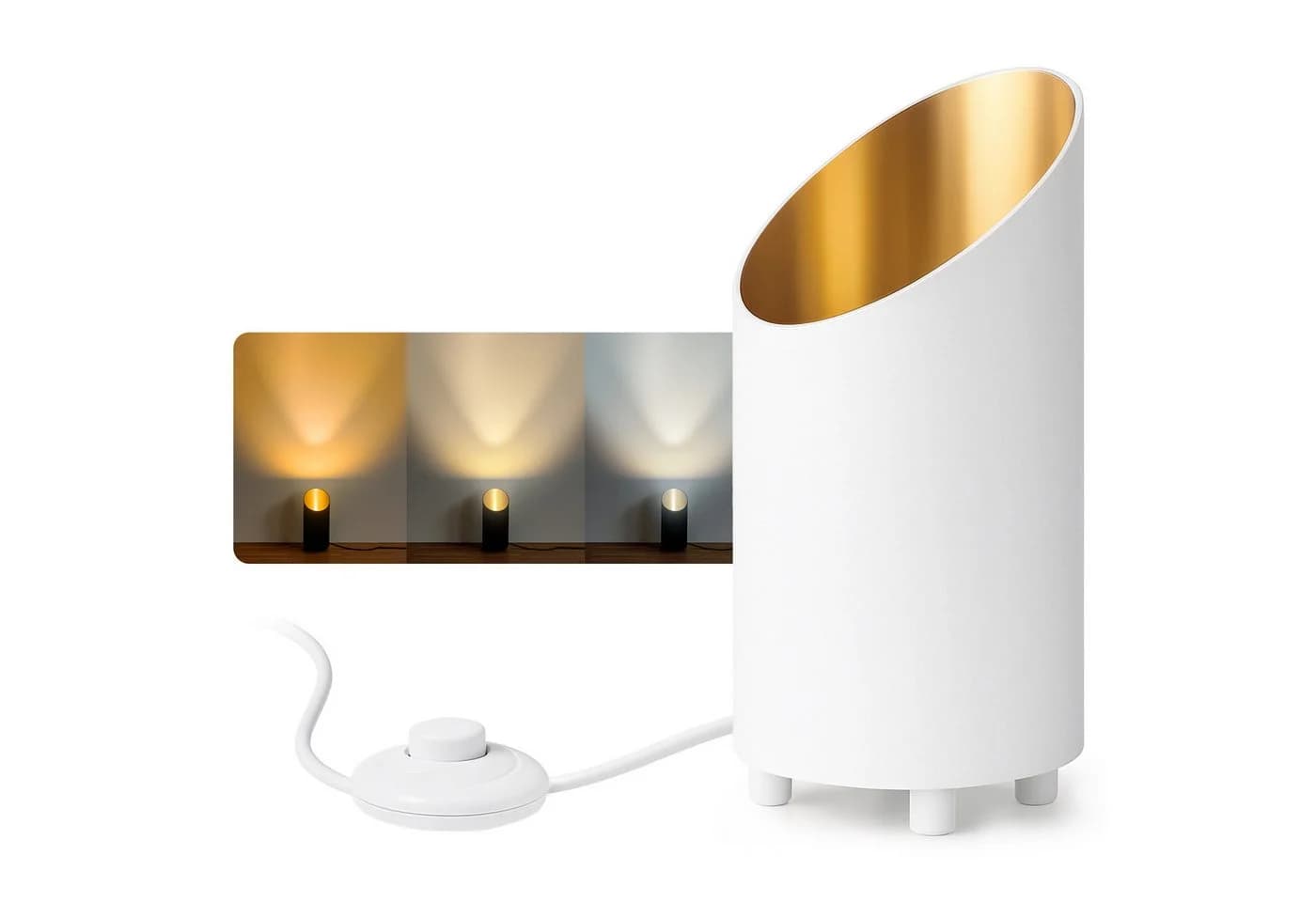 SSC-LUXon AUREVA LED Spiegelleuchte Weiß/Gold 3in1 Lichtfarbe - Bild 2