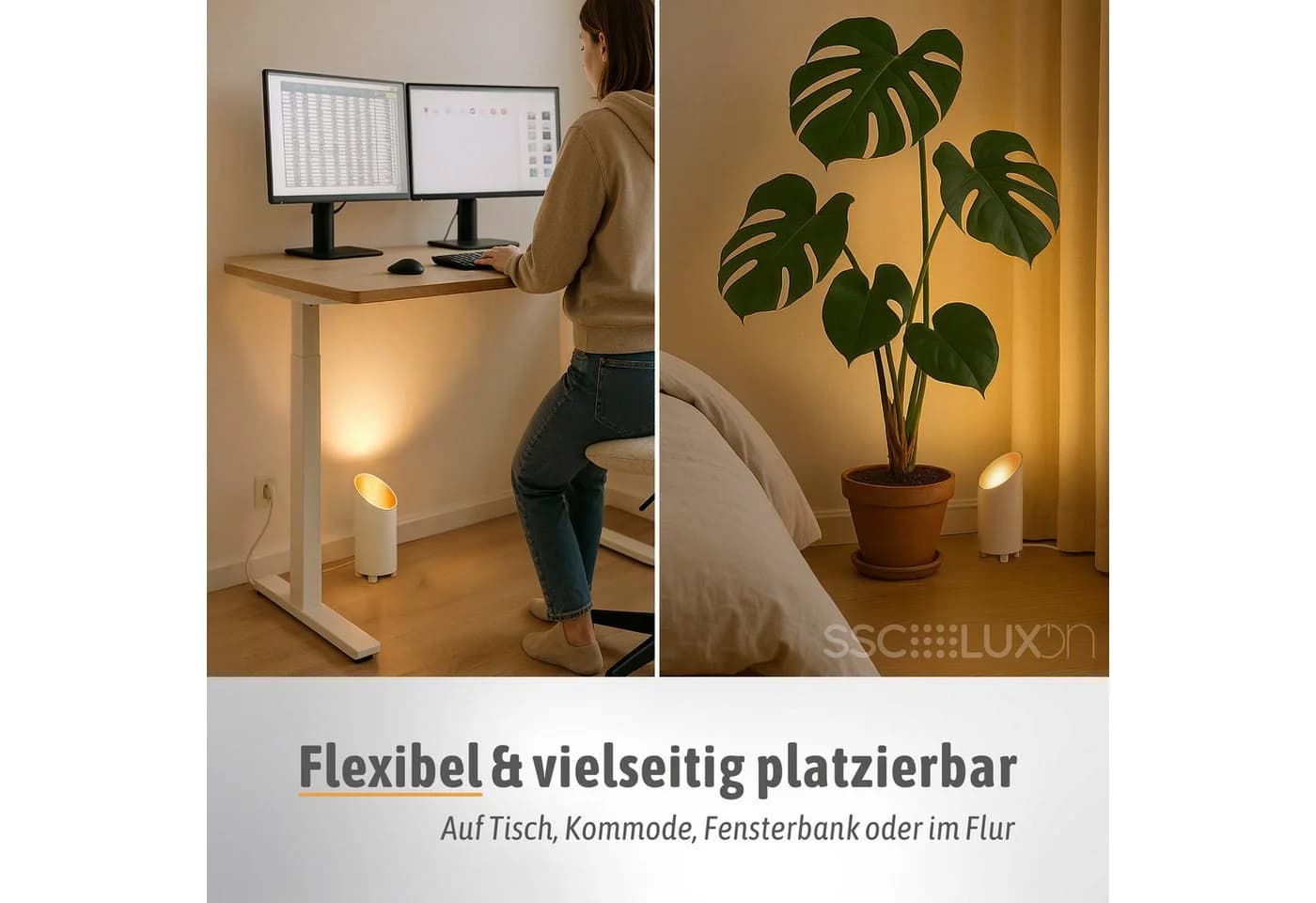 SSC-LUXon AUREVA LED Spiegelleuchte Weiß/Gold 3in1 Lichtfarbe - Bild 3