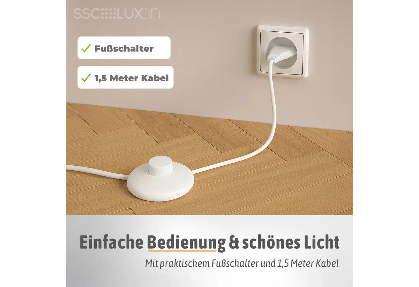 SSC-LUXon AUREVA LED Spiegelleuchte Weiß/Gold 3in1 Lichtfarbe - Bild 5