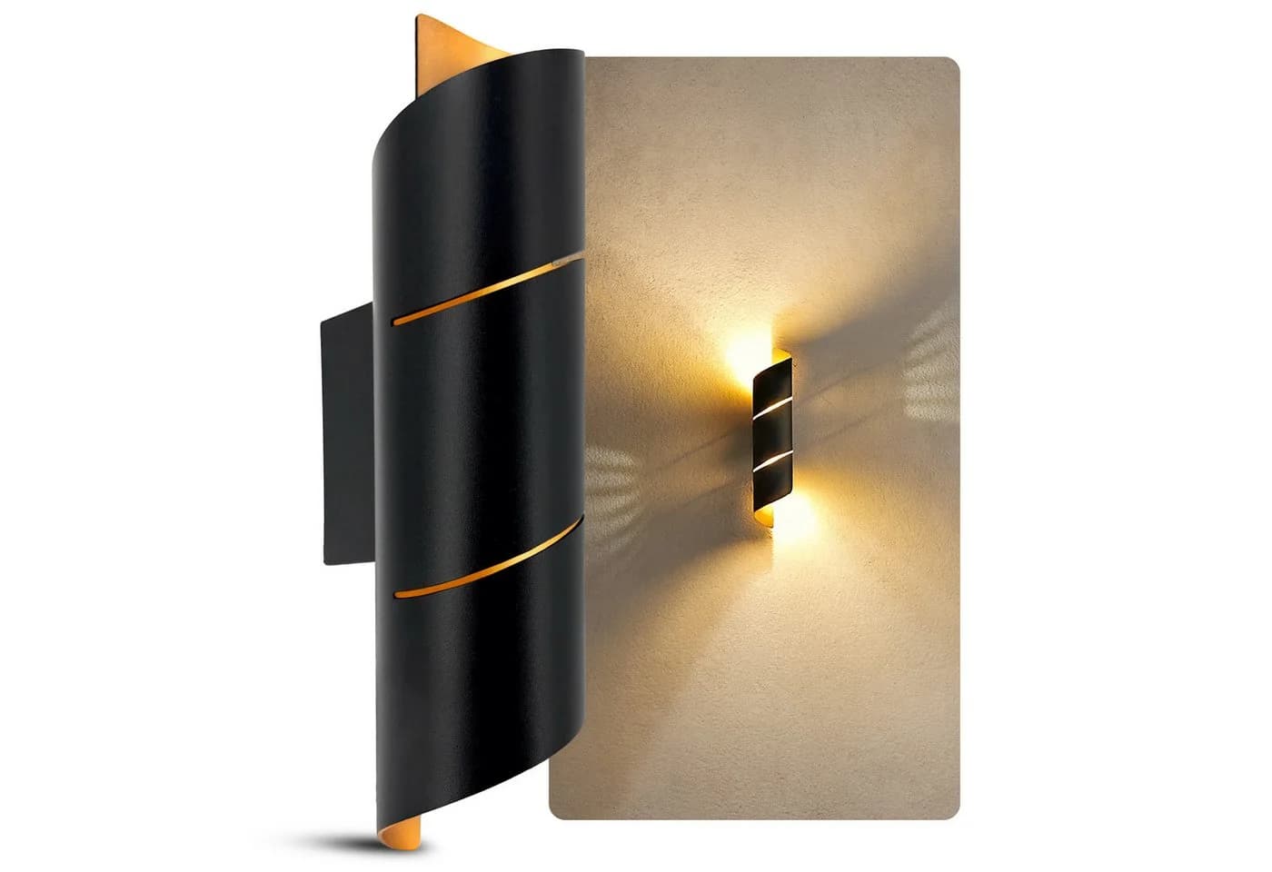 SSC-LUXon LED Wandleuchte VYRA LINE Schwarz Dimmbar Up & Down - Bild 2