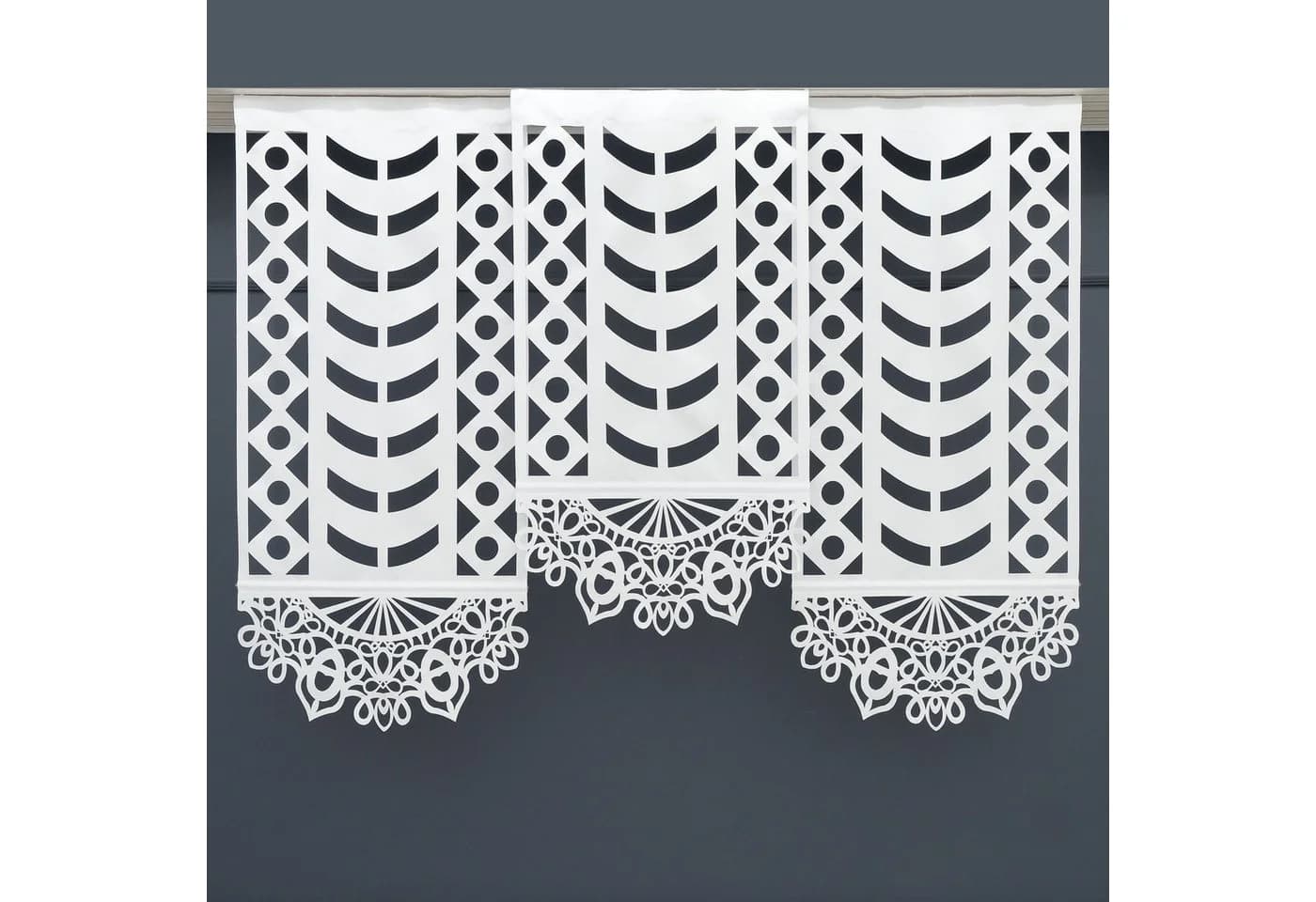 Gardinen by Justyna Schiebegardine 3er Paneel Set Transparent Polyester - Bild 2