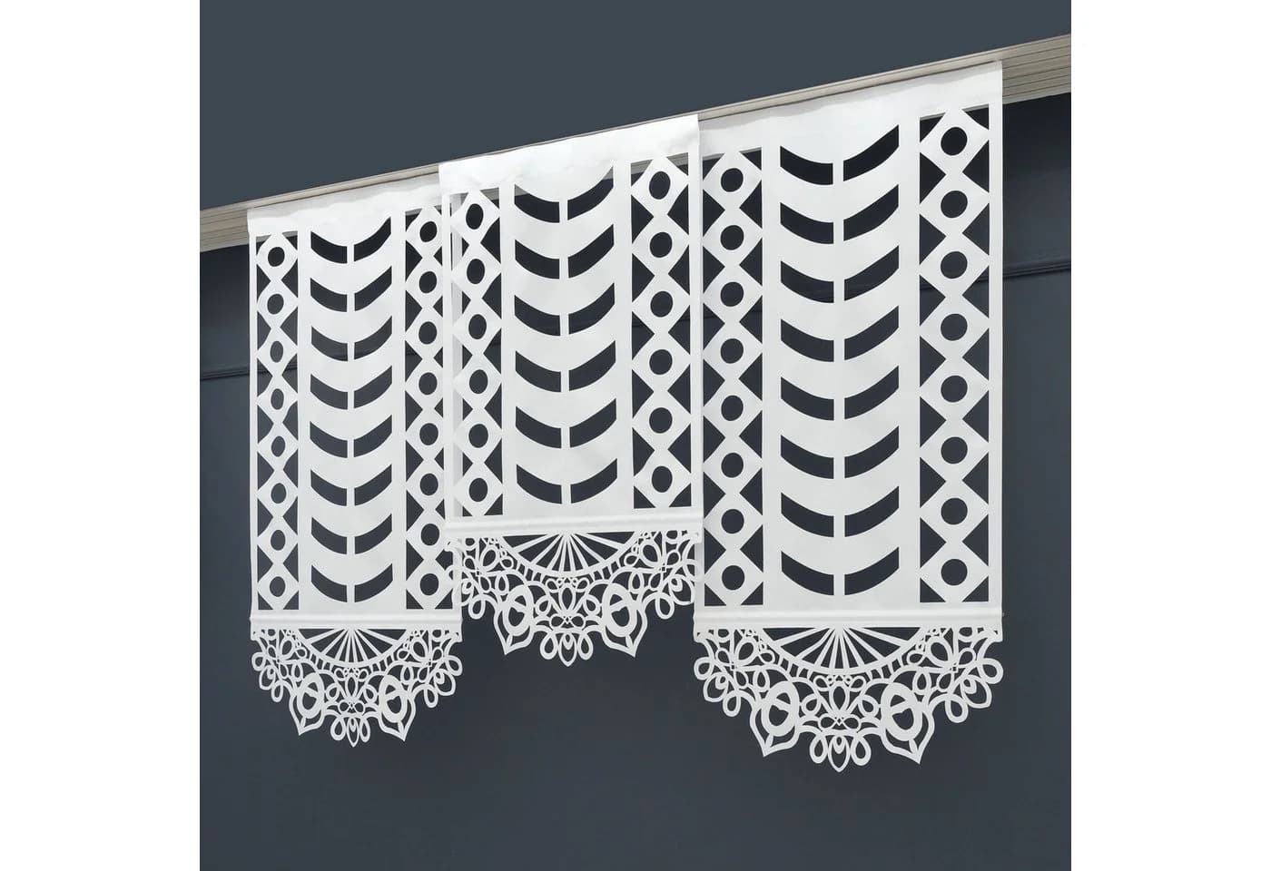 Gardinen by Justyna Schiebegardine 3er Paneel Set Transparent Polyester - Bild 3
