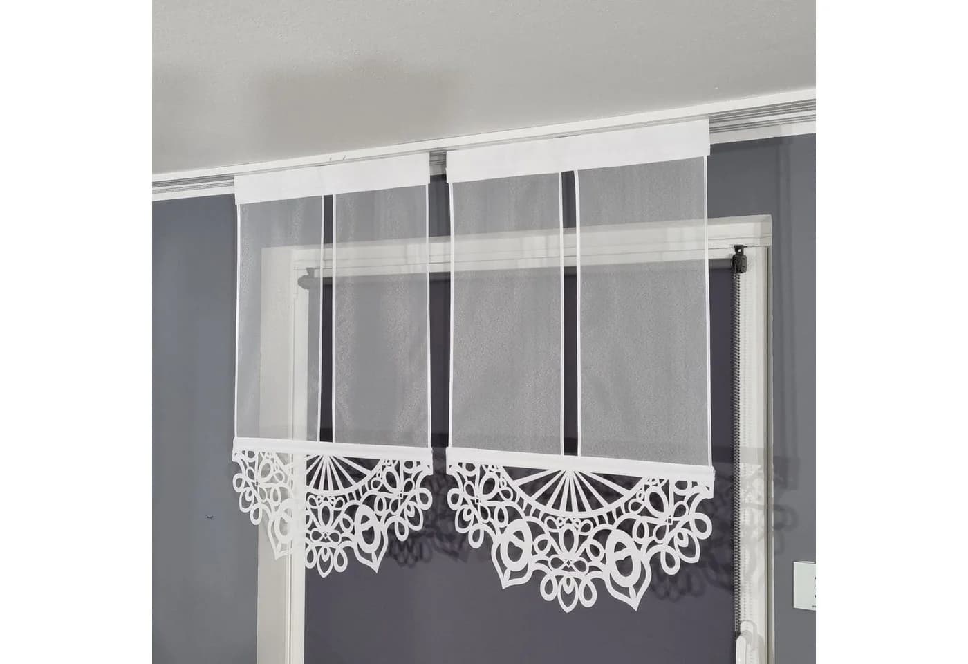 Gardinen by Justyna 2er Set Transparente Voile Gardinen mit Kräuselband Modern - Bild 3