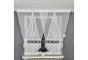Gardinen by Justyna Scheibengardine 2er V Panel Set mit Gipüre, Kräuselband, transparent, Voile, Schiebegardinen, Fertiggardine, Paneele, Modern, Fensterdeko Bild 1
