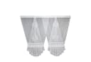 Gardinen by Justyna Scheibengardine 2er V Panel Set mit Gipüre, Kräuselband, transparent, Voile, Schiebegardinen, Fertiggardine, Paneele, Modern, Fensterdeko Bild 2