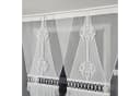 Gardinen by Justyna Scheibengardine 2er V Panel Set mit Gipüre, Kräuselband, transparent, Voile, Schiebegardinen, Fertiggardine, Paneele, Modern, Fensterdeko Bild 4