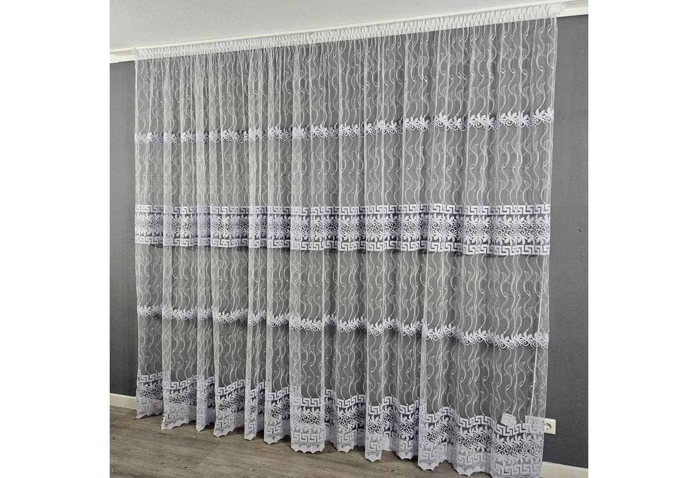Gardinen by Justyna Fertiggardine Tüll Transparent mit Kräuselband - Bild 3