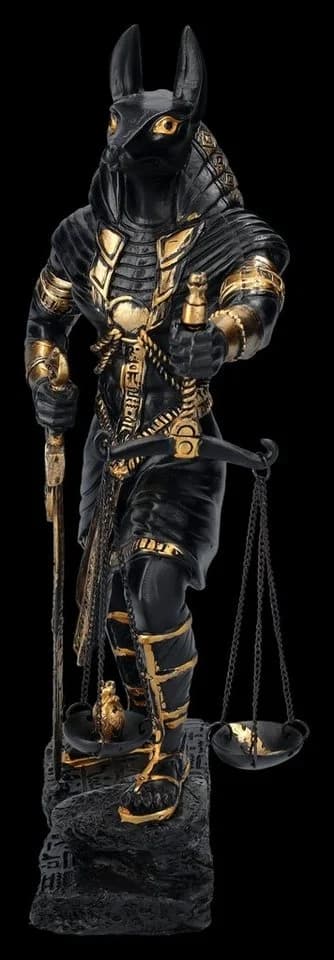 Figuren Shop GmbH Anubis Dekofigur mit Waage Schwarz - Bild 3