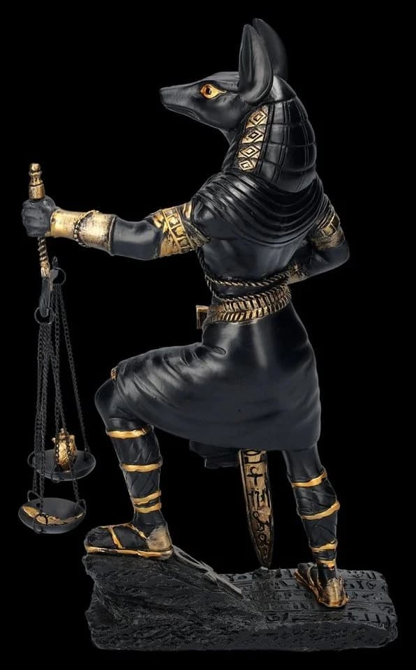 Figuren Shop GmbH Anubis Dekofigur mit Waage Schwarz - Bild 4