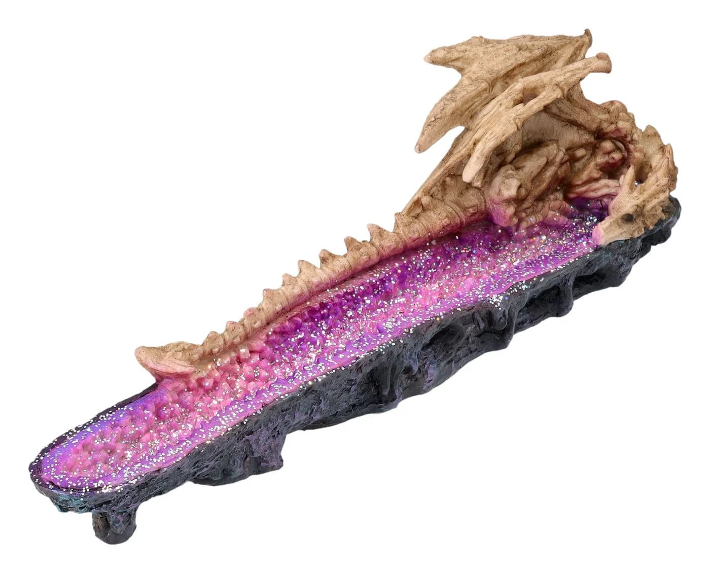 Figuren Shop GmbH Räucherstäbchenhalter Skelett Drache Kunststein - Bild 2