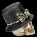 Figuren Shop GmbH Steampunk Totenkopf Dekofigur mit Zylinder Bild 5