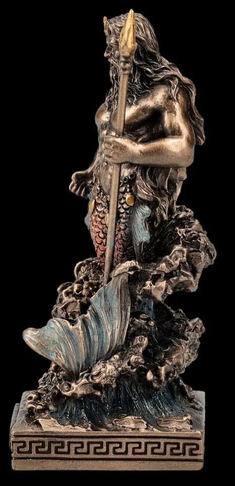 Poseidon Dekofigur Bronziert Kunststein 9cm Veronese Studio - Bild 4
