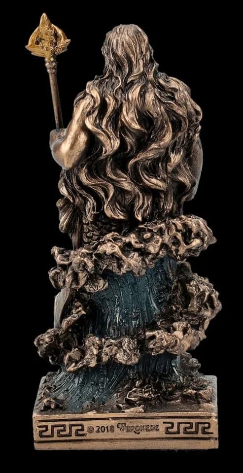 Poseidon Dekofigur Bronziert Kunststein 9cm Veronese Studio - Bild 5
