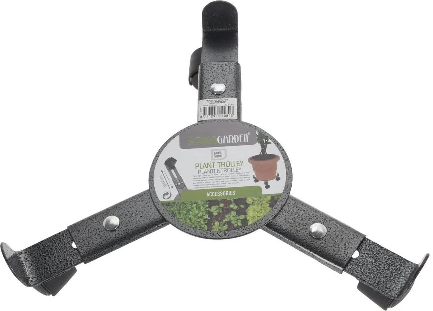 Progarden Pflanzenroller 6er Set Metall Grau 360° Rollen - Bild 3