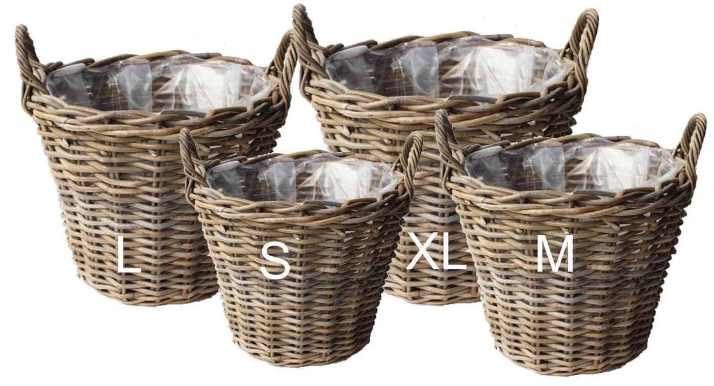 Van der Leeden Rattan Pflanzenkörbe Set 4-tlg. Braun - Bild 4