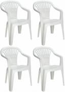 Progarden Bistrostuhl Weiß 6er Set Kunststoff UV-beständig Bild 4