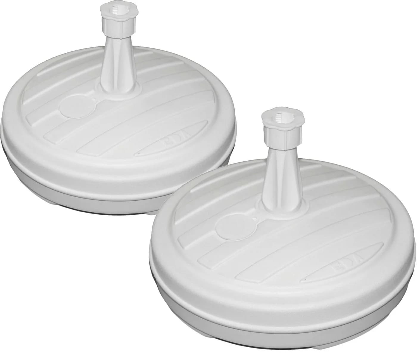 Progarden Kunststoff-Schirmständer 2er Set Weiß Ø 19-32 mm - Bild 2