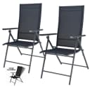 Progarden Gartenstuhl Hochlehner Klappstuhl Anthrazit 2er Set Bild 1