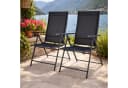 Progarden Gartenstuhl Hochlehner Klappstuhl Anthrazit 2er Set Bild 2