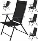 Progarden Klappstuhl 4er Set Anthrazit mit verstellbarer Lehne Bild 1