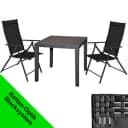 Progarden Garten-Essgruppe Anthrazit 3-tlg. Set Bild 1