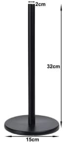 Koopman Küchenrollenhalter Schwarz 2er Set Edelstahl Bild 3