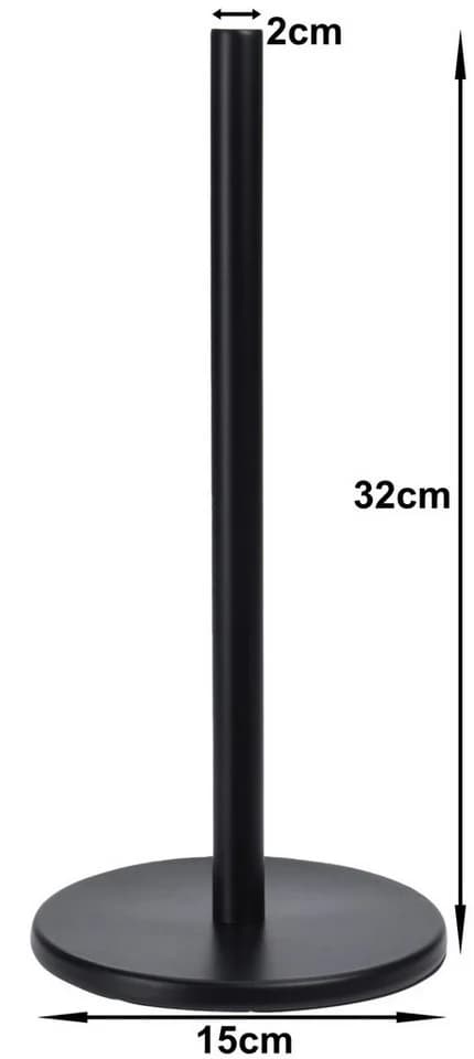 Koopman Küchenrollenhalter Schwarz 2er Set Edelstahl - Bild 3