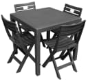 Progarden Sitzgruppe 5-tlg. Anthrazit Kunststoff Rattan Optik Bild 2